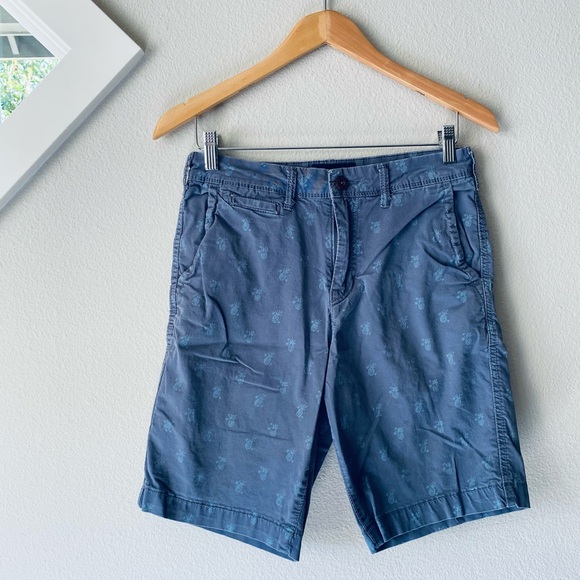 American Eagle Shorts Classic Next Level Flex Cotton Pineapple Print Size 28 - Picture 1 of 5